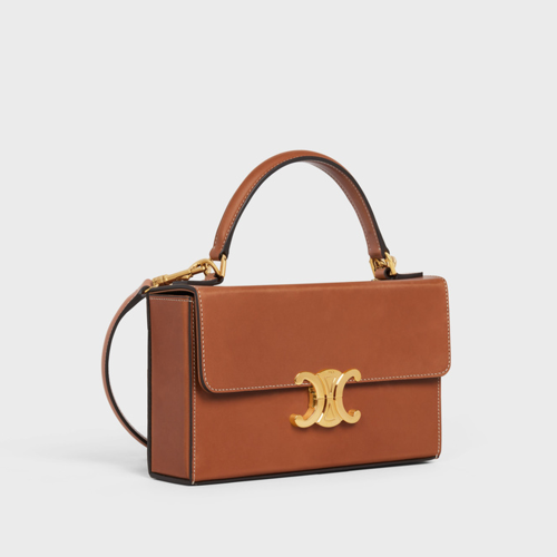 Celine Box Triomphe in Natural Calfskin