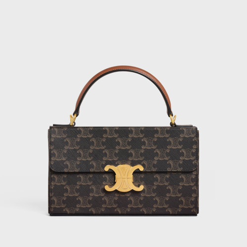 Celine Box Triomphe In Triomphe Canvas