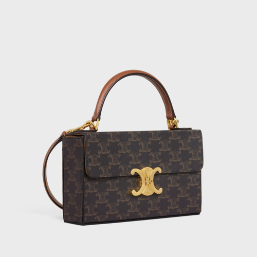 Celine Box Triomphe In Triomphe Canvas