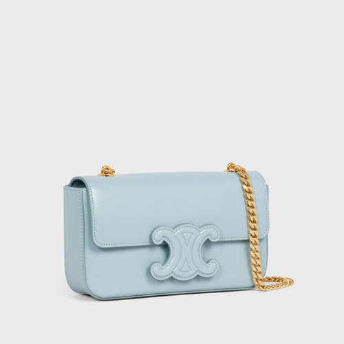 Celine Chain Shoulder Bag Cuir Triomphe in shiny calfskin
