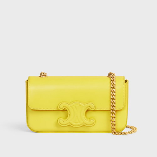 Celine Chain Shoulder Bag Cuir Triomphe in shiny calfskin