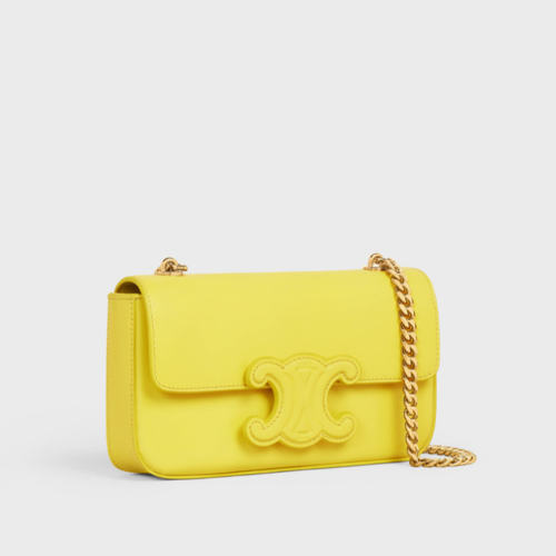 Celine Chain Shoulder Bag Cuir Triomphe in shiny calfskin