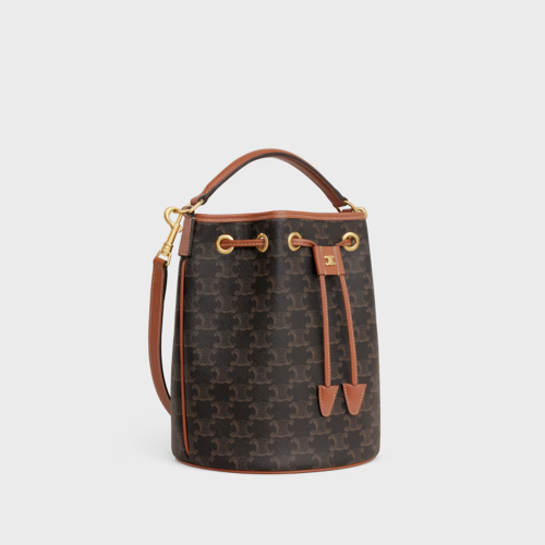 Celine Clara Bag IN TRIOMPHE CANVAS AND CALFSKIN