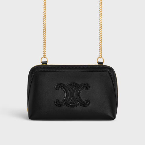 Celine Clutch on Chain Cuir triomphe IN smooth calfskin