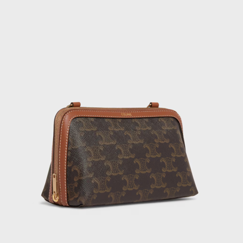 Celine Clutch on Chain Cuir triomphe IN Triomphe canvas and Lambskin