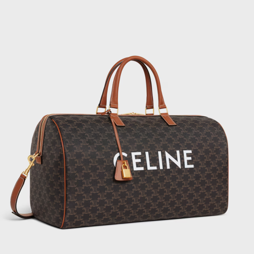 Celine Large Travel Bag IN Triomphe Canvas with Celine Print