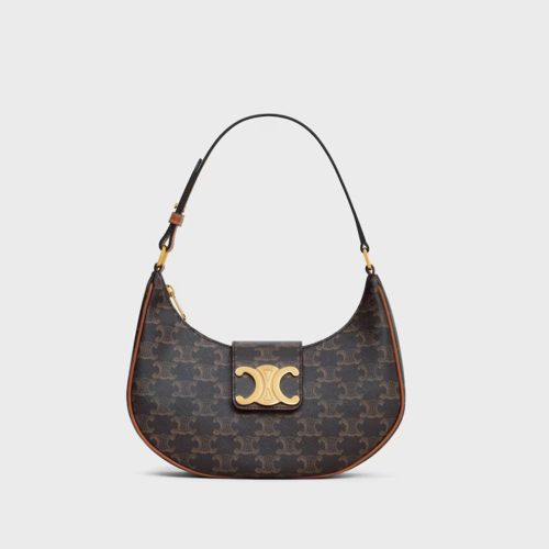 Celine Medium Ava Triomphe Bag IN Triomphe Canvas and calfskin