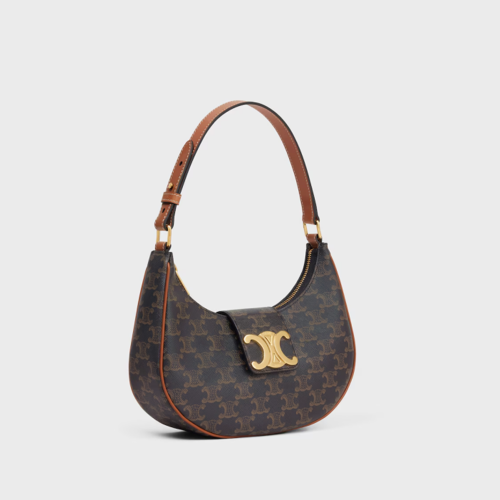 Celine Medium Ava Triomphe Bag IN Triomphe Canvas and calfskin