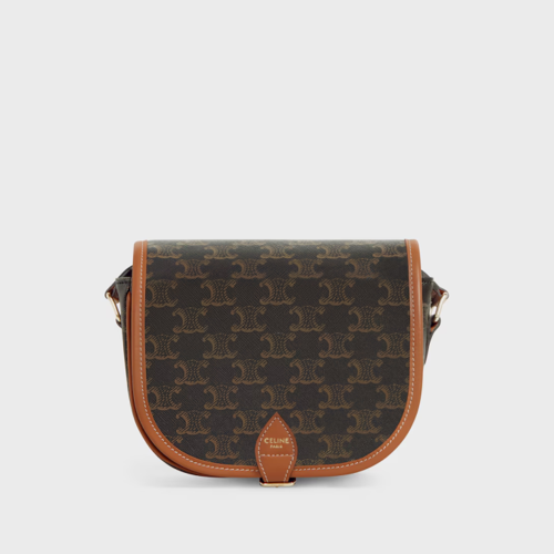 Celine Medium Folco bag in Triomphe Canvas and calfskin