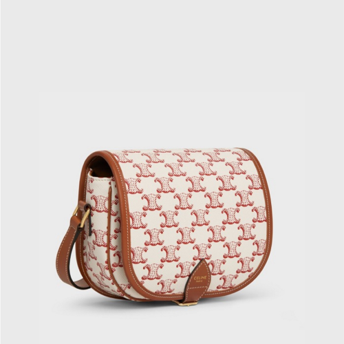 Celine Medium Folco bag IN Triomphe Canvas and calfskin