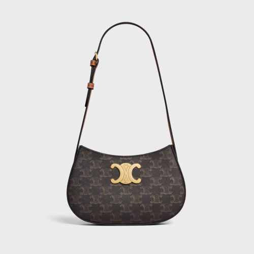 Celine Medium Tilly Bag IN Triomphe canvas and calfskin