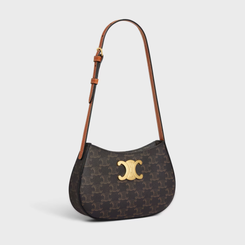 Celine Medium Tilly Bag IN Triomphe canvas and calfskin