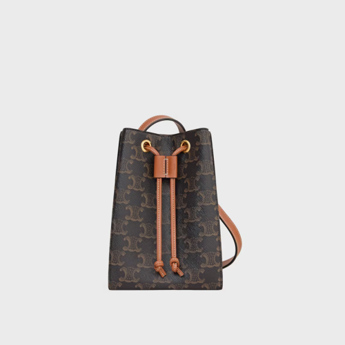 Celine Micro Sailor Bag in TRIOMPHE CANVAS AND CALFSKIN