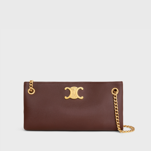 Celine Newspaper Chain Bag Triomphe Soft in SUPPLE CALFSKIN