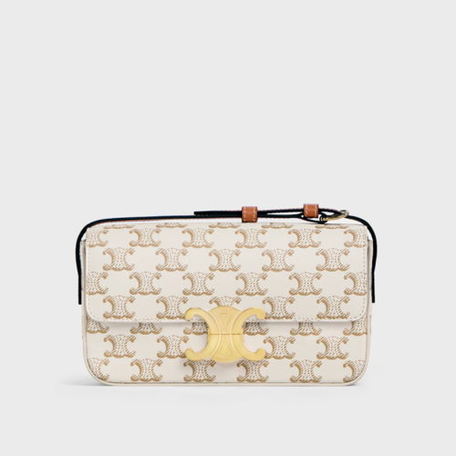 Celine Shoulder Bag Claude IN Triomphe canvas and calfskin