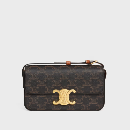 Celine Shoulder Bag Claude IN Triomphe canvas and calfskin