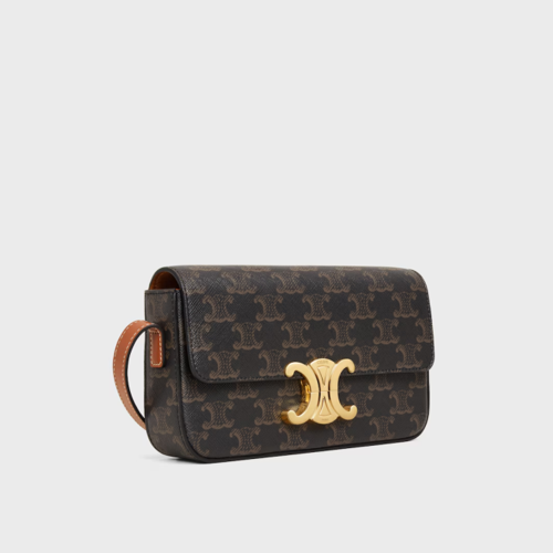 Celine Shoulder Bag Claude IN Triomphe canvas and calfskin