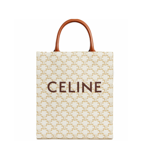Celine Small Cabas Vertical IN TRIOMPHE CANVAS AND CALFSKIN