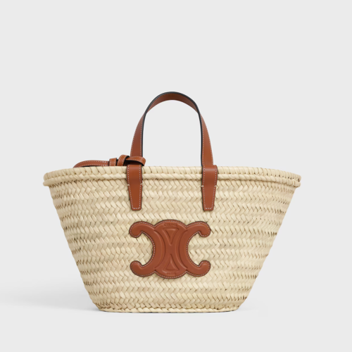 Celine Teen Classic Panier in Palm leaves and Calfskin