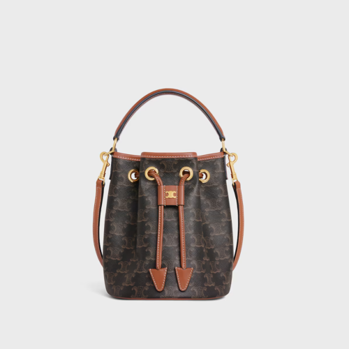 Celine Teen Clara Bag IN Triomphe Canvas and calfskin