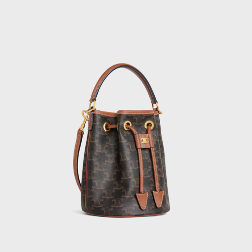 Celine Teen Clara Bag IN Triomphe Canvas and calfskin