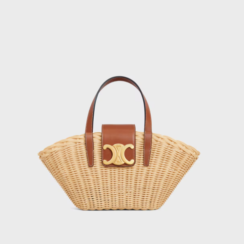 Celine Teen Couffin in WICKER AND NATURAL CALFSKIN