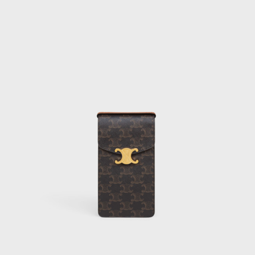 Celine Triomphe Phone Pouch in triomphe canvas