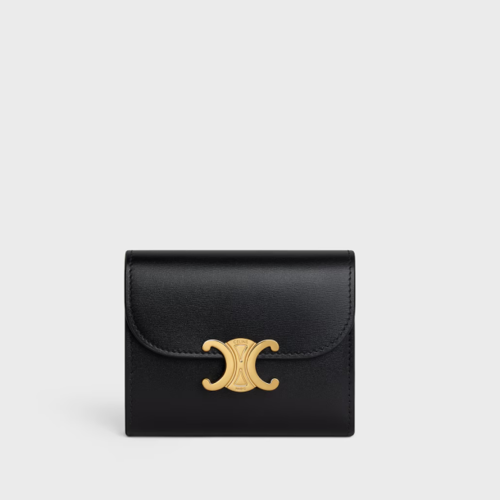 Celine Small Flap Wallet Triomphe IN Shiny calfskin