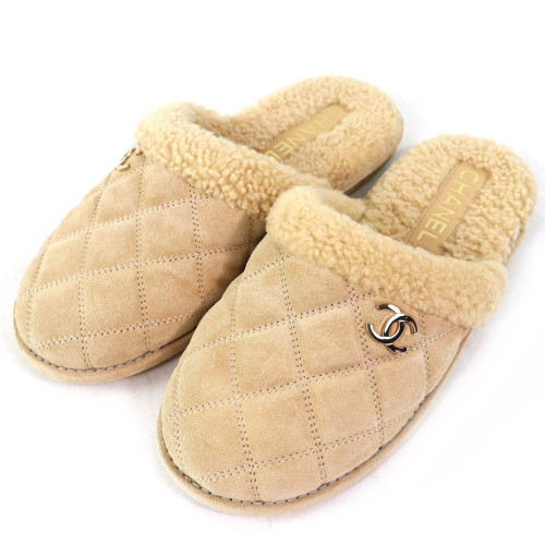 CHANEL CC Logo Sealing Mule Slippers