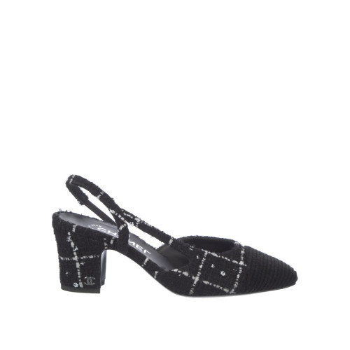 CHANEL tweed velvet sling bag