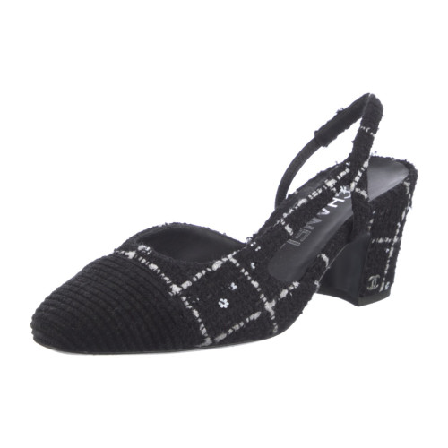 CHANEL tweed velvet sling bag