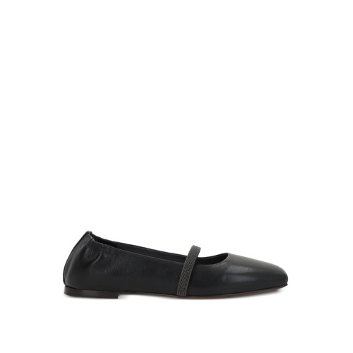 BRUNELLO CUCINELLI Monili leather Mary Jane flats