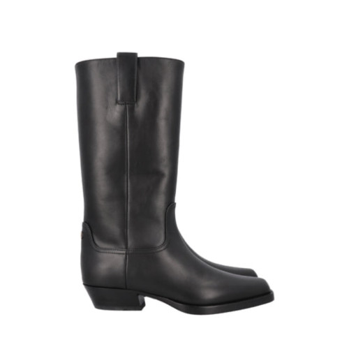 CHANEL CC Logo Cowboy Long Boots