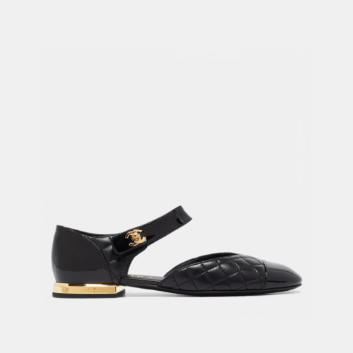 CHANEL CC Turn Rock Mary Jane Flats
