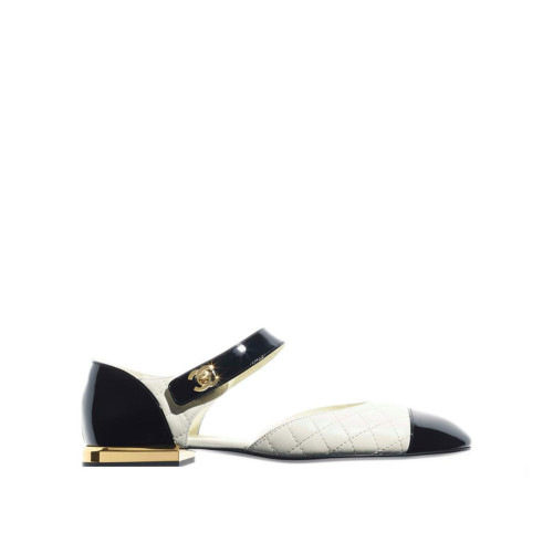 CHANEL Two-Tone Merijane Flat Shoes