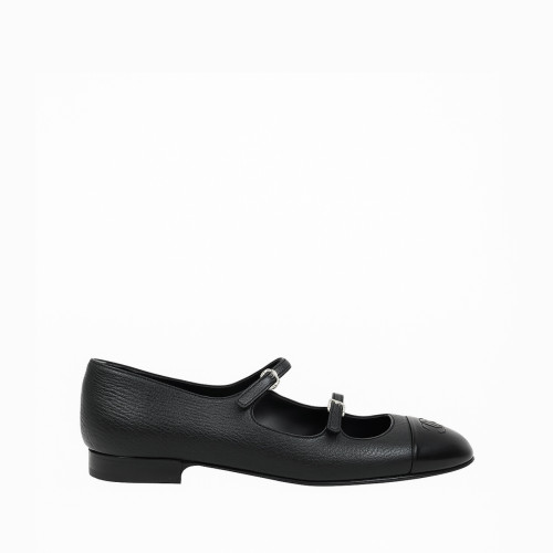 CHANEL Black Mary Jane Flats