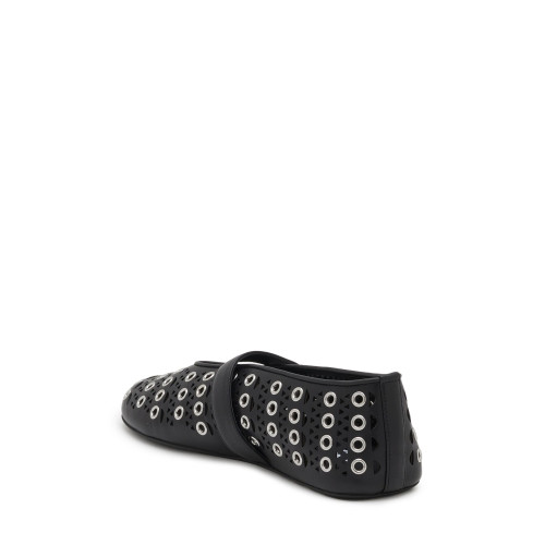 Alaia Eyelet Viennese Sheepskin Ballet Flats