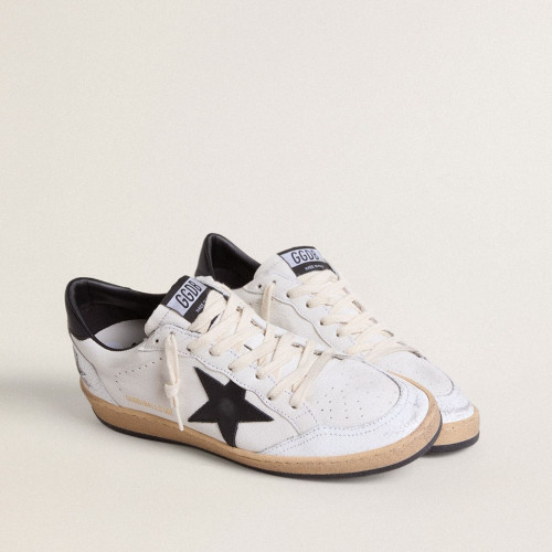 Golden Goose Womens Ball Star in nappa with black star and black heel tab