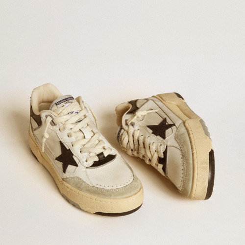 Golden Goose Mens Forty2 with black star and black leather heel tab