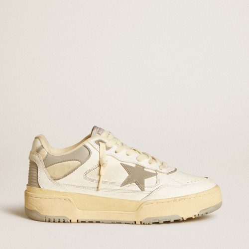 Golden Goose Mens Forty2 with grey star and white leather heel tab