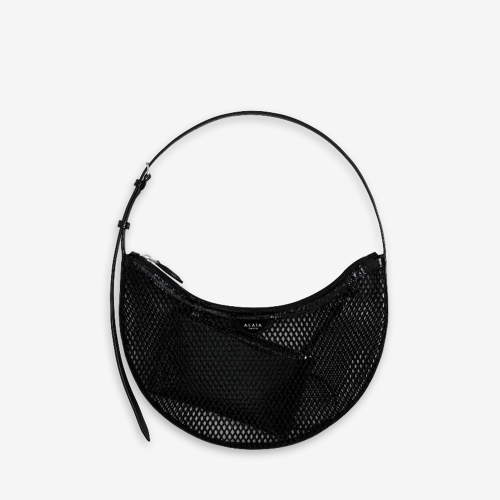 ALAIA ONE PIECE DEMI LUNE BAG IN FISHNET