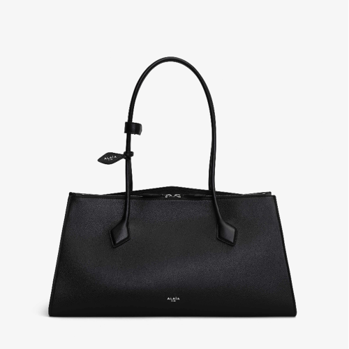 ALAIA LE TECKEL TOTE BAG IN SHINY GRAINED CALFSKIN