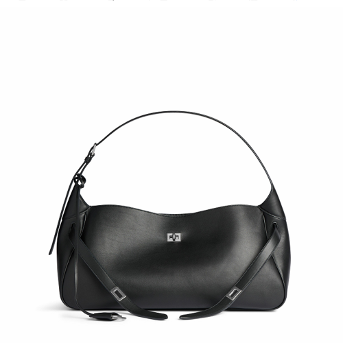 Balenciaga Womens Bel Air Shoulder Bag Medium in Black