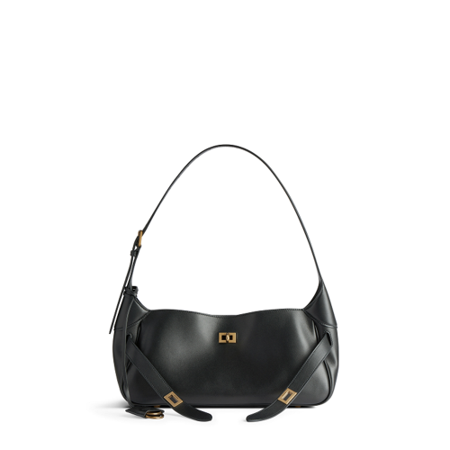 Balenciaga Womens Bel Air Shoulder Bag Small in Black