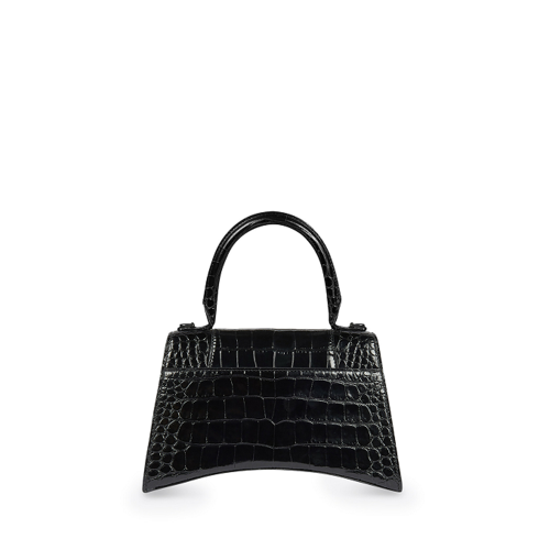 Balenciaga Womens Hourglass Handbag Xs in Black
