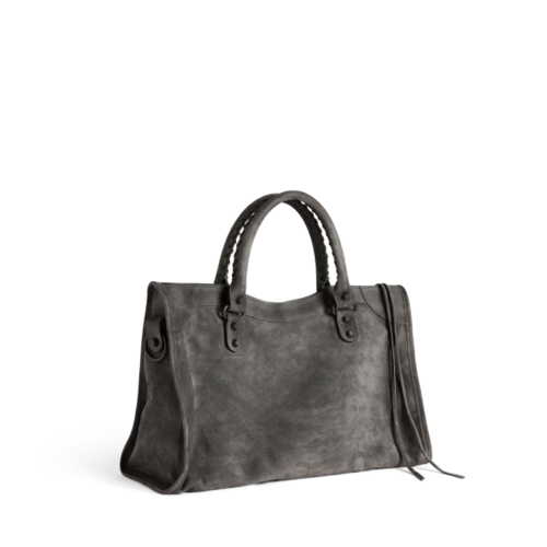 Balenciaga Womens Le City Bag Medium in Storm Grey