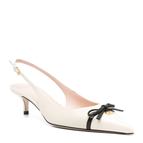 Valentino Garavani Bepointy patent leather and kidskin slingback pump
