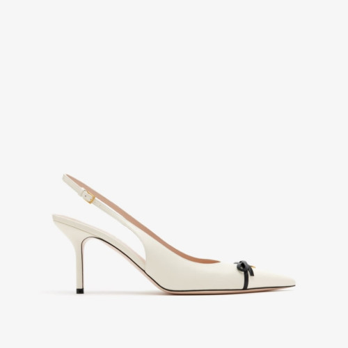 Valentino Garavani Bepointy patent leather and kidskin slingback pump