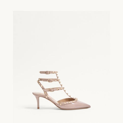 Valentino GARAVANI Rockstud Patent leather lace-up rivet high heels