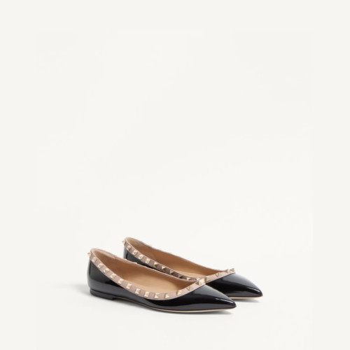Valentino Patent Rockstud Ballet Flat